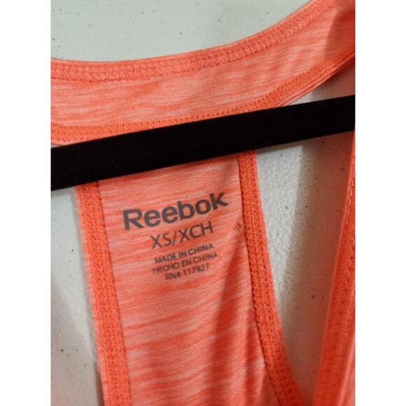 Reebok Womens XS Pink Gray Round Neck Sleeveless Racerback Athletic Tank Top - Picture 5 of 7